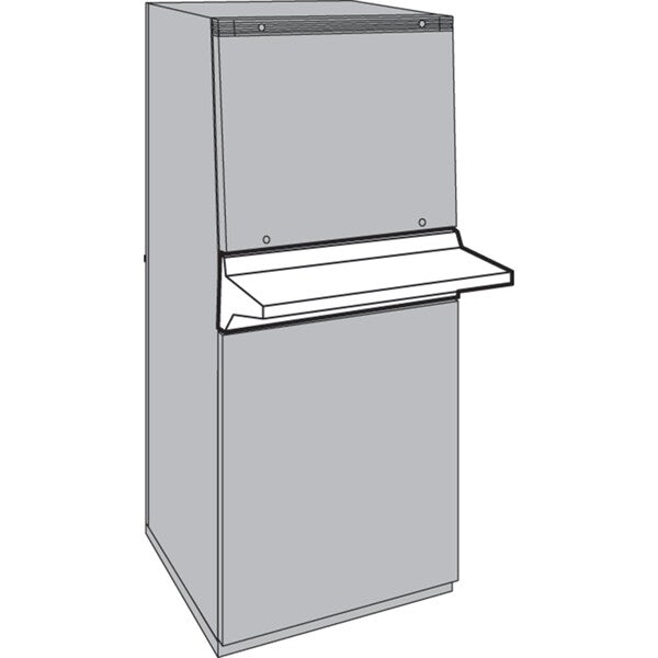 Writing Desk, fits 600mm wide, Lt Gray, Steel