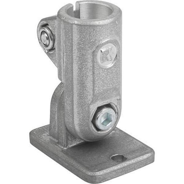 Tube Clamp With Swivel Foot G=75 Aluminum, For Round Tubes, A=1
