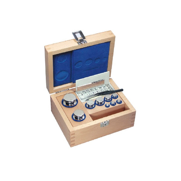 E1 1 g - 10 kg Set of weights in wooden