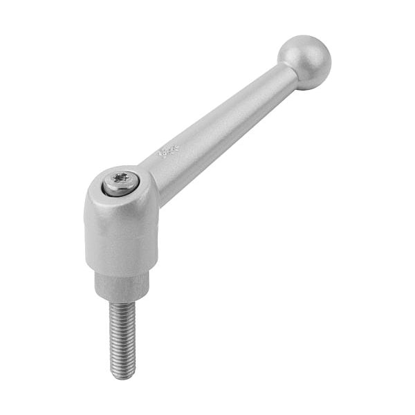 Adjustable Handle, Size: 5 M16X30 Zinc, Silver Metallic, Comp: Stainless Steel