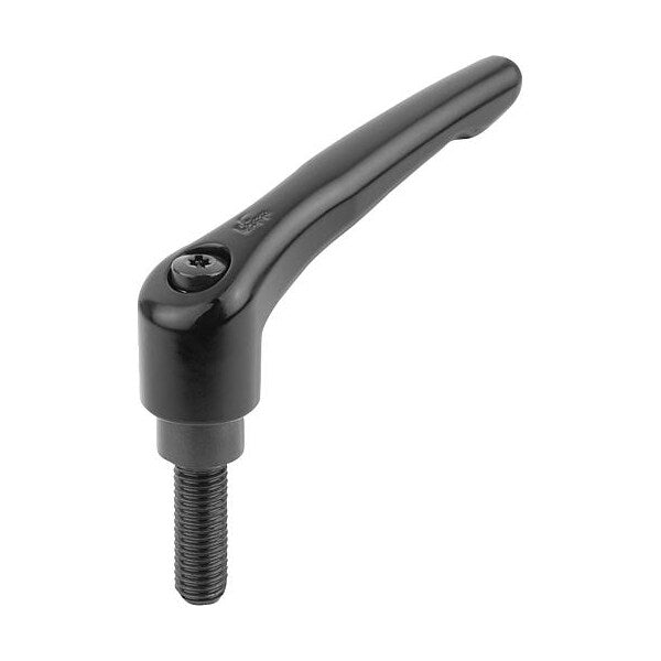 Adjustable Handle, Modern Design, Sz. 5, 1/2-13X70, Die Cast Zinc Black Satin, Comp: Steel
