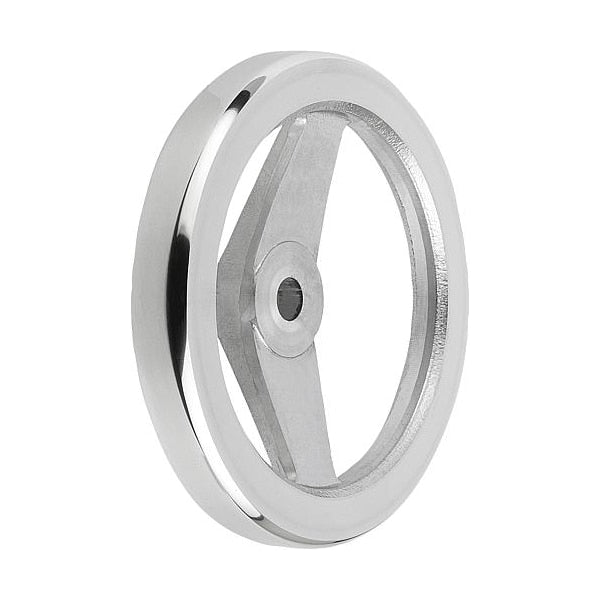 2-Spoke Handwheel, Aluminum, Diameter D1= 160, Bore Dia. D2= 14 mm, Without Grip