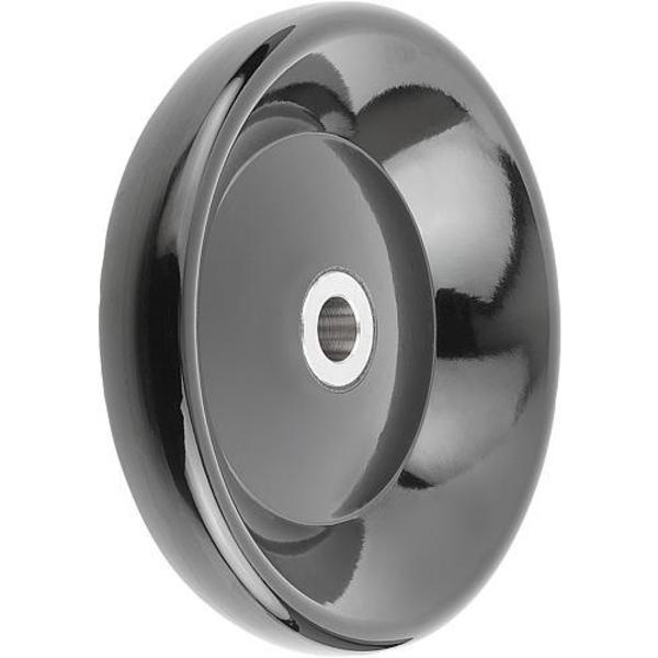Disc Handwheel, Thermoset, Hub Steel, D1= 160 mm, Reamed Bore D2= 16 mm, Form: E, Without Grip