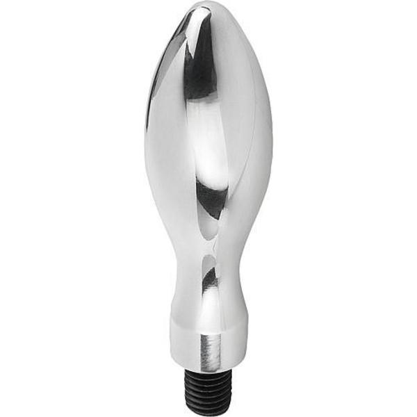 Machine Handle, DIN 39, Fixed, Form: E Aluminum, Comp: Steel, Handle LengthL1= 112 mm, D= M16