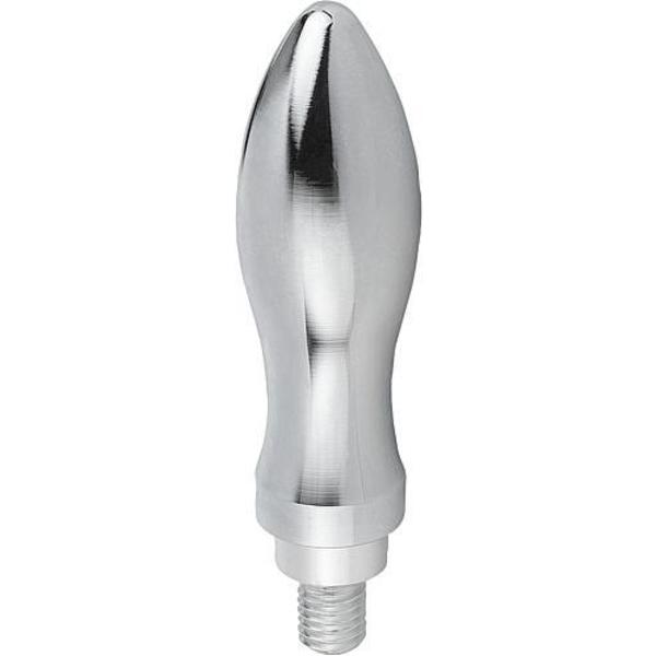 Machine Handle, Revolving, Similar to DIN 98 Style E, Steel, Blue Passivated, L1=105.5 mm, D= M12