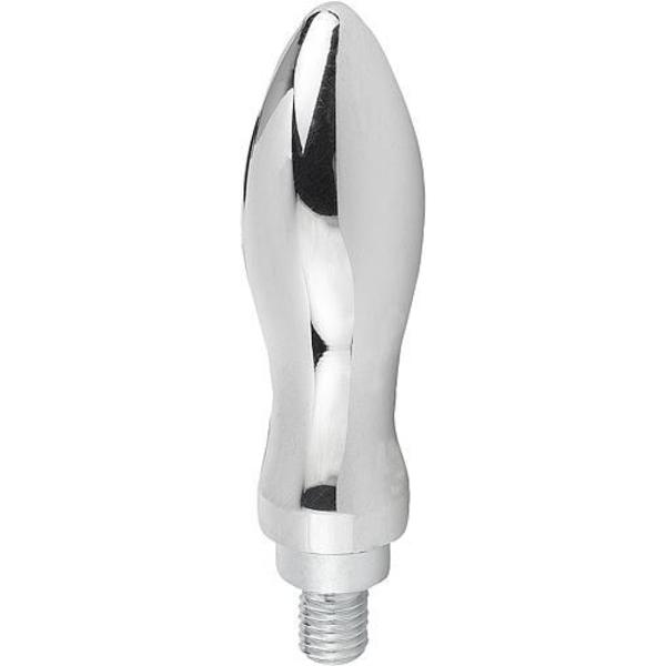 Machine Handle Revolving, DIN 98, Form: E Aluminum, Comp: Steel, L1=83 mm, D= M10