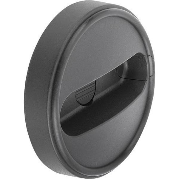 Handwheel, Thermoplastic, Diameter D1= 160 mm, Reamed Hole D2= 16 mm, Size: 4, Without Grip
