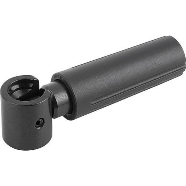 Cylinder Grip Fold-Down Size: 4 D=5/16-18, L=70.5, L1=83.5, Thermoplastic, Comp: Steel