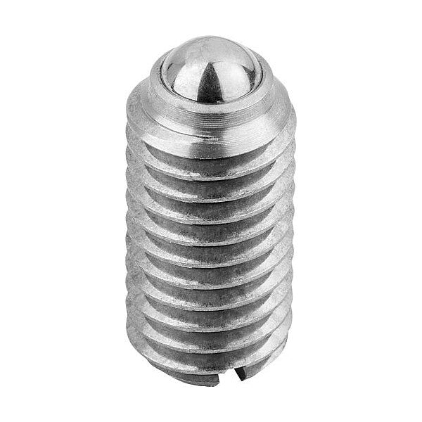 Spring Plunger Spring Force D=M12 L=22, Stainless Steel, Comp: Ball Stainless Steel