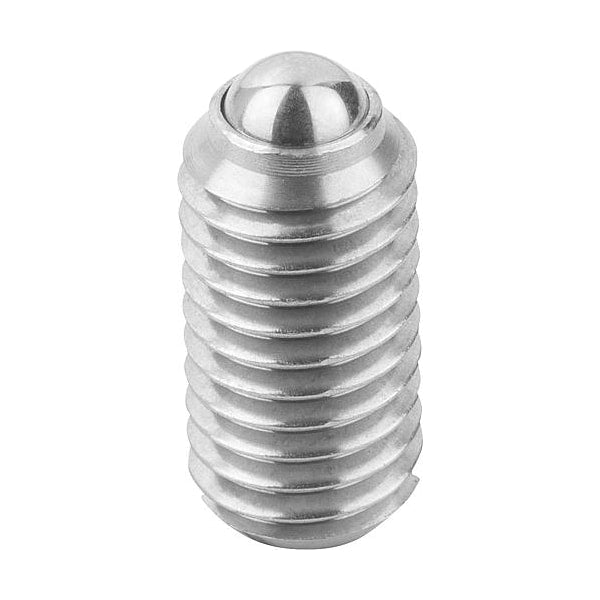 Spring Plunger Heavy Spring Force D=M04 L=9, Stainless Steel, Comp: Ball Stainless Steel
