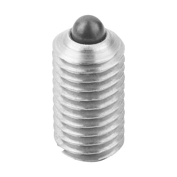 Spring Plunger Light Spring Force D=5/8-11 L=24, Stainless Steel, Comp: Pin Stainless Steel