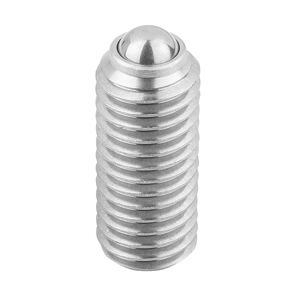 Spring Plunger Standard Spring Force D=5/16-18 L=16, Stainless Steel, Pin Stainless Steel