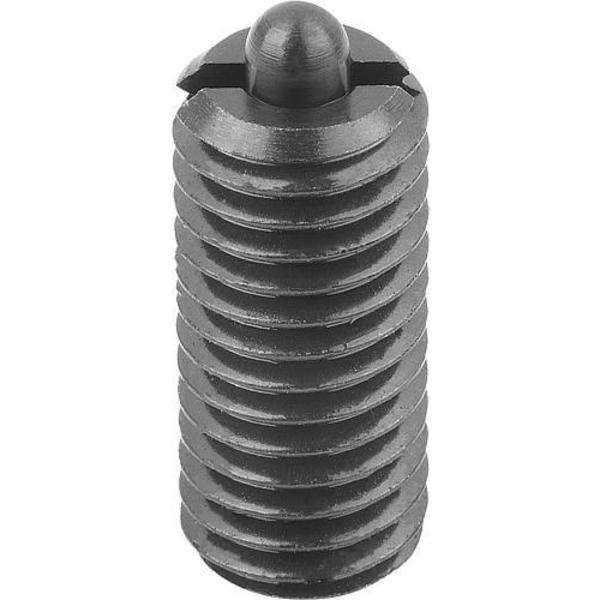 Spring Plunger Standard Spring Force D=6-32 L=10, Steel, Comp: Pin Steel