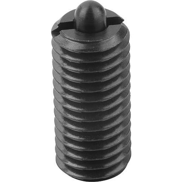 Spring Plunger Intensified Spring Force D=M05 L=18, Steel, Comp: Pin Steel