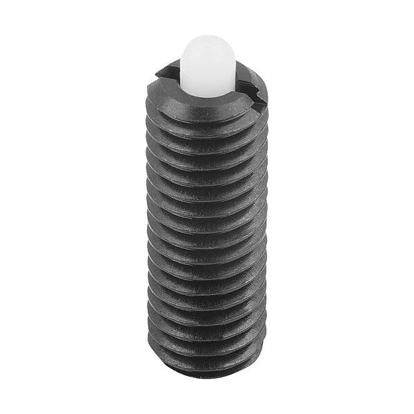 Spring Plunger Standard Spring Force D=10-32 L=18, Steel, Comp: Pin Pom