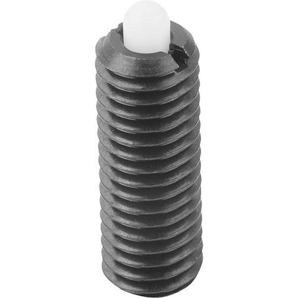 Spring Plunger Light Spring Force D=5/8-11 L=32, Steel, Comp: Pin Pom
