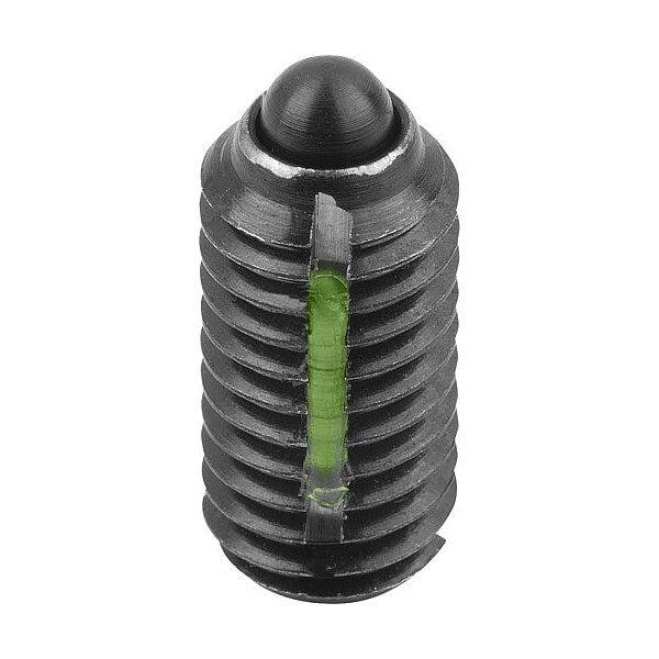 Spring Plunger Standard Spring Force, Long-Lok D=8-36 L=9, Steel, Comp: Pin Steel
