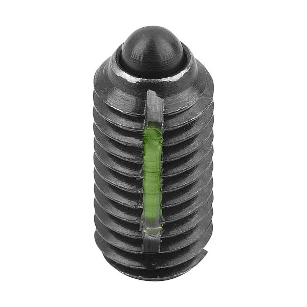 Spring Plunger Standard Spring Force, Long-Lok D=5/8-11 L=24, Steel, Comp: Pin Steel
