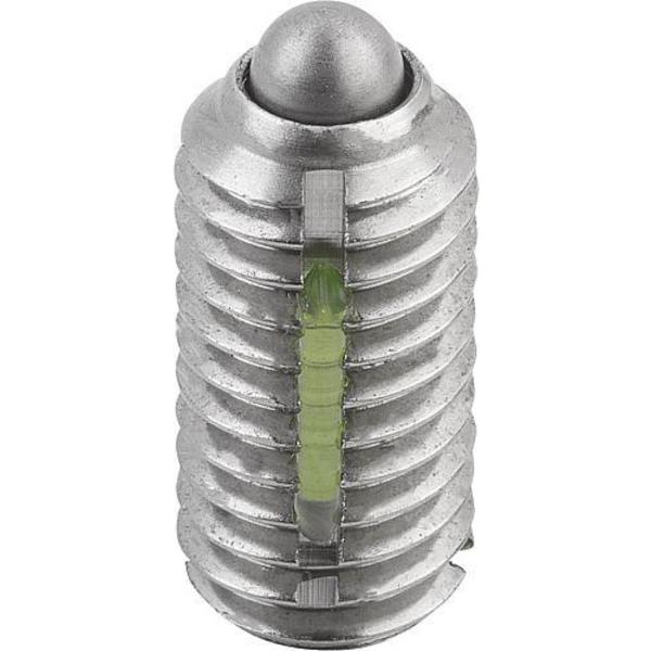 Spring Plunger Standard Spring Force, Long-Lok D=M16 L=24, Body & Pin Stainless Steel