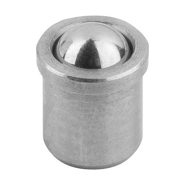 Spring Plunger, Push Fit, D=10 L=13, 5, Stainless Steel, Ball: Stainless Steel