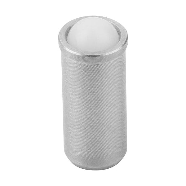 Spring Plunger, Push Fit, D=5 L=12, Stainless Steel, Long Version, Ball: POM Plastic