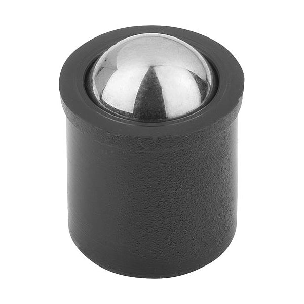 Spring Plunger, Push Fit, Plastic D=12 L=16, Ball: Stainless Steel