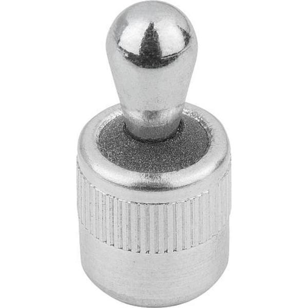Lateral Spring Plunger, Spring Force With Seal D=6, D2= 6, L1=4, Aluminum, Pin: Steel