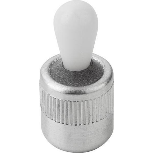 Lateral Spring Plunger, Spring Force With Seal D=12, D2= 12, L1=13, Aluminum, Pin: Plastic