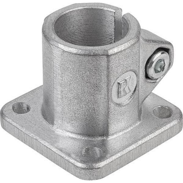 Tube Clamp With Foot M=105 G=105 L=85 Aluminum, For Round Tubes, Comp: Steel, A=2