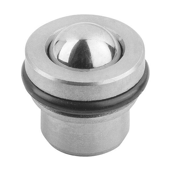 Spring Plunger with O-ring, D2= 10 mm, D=11.95, L=13.5, Body and Ball Stainless Steel