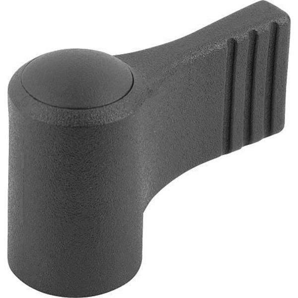 Wing Grip, One-Sided, Size: 1 D=M06, A=27, 5, H=24, Form: K, Body Black, Cap Black, Stainless Steel
