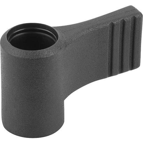 Wing Grip, One-Sided, Size: 9 D=M04, A=22, H=16, 1, Form: D, Body Black, No Cap, Stainless Steel