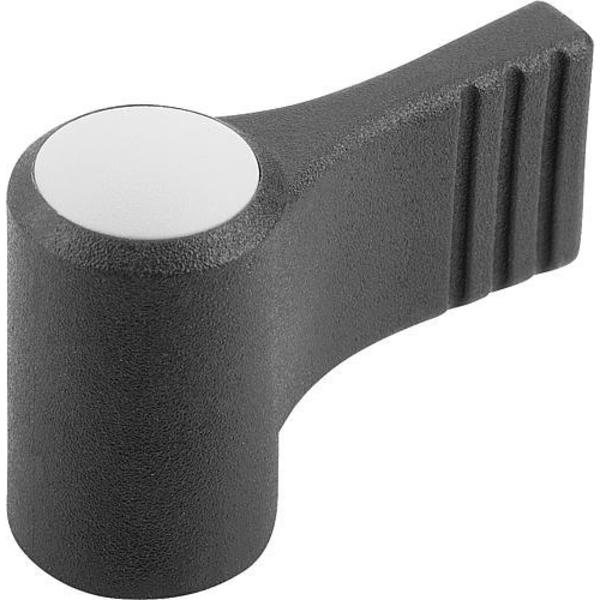 Wing Grip, One-Sided, Size: 1 D=M05, A=27, 5, H=24, Form: K, Body Black, Cap Gray, Comp: Steel