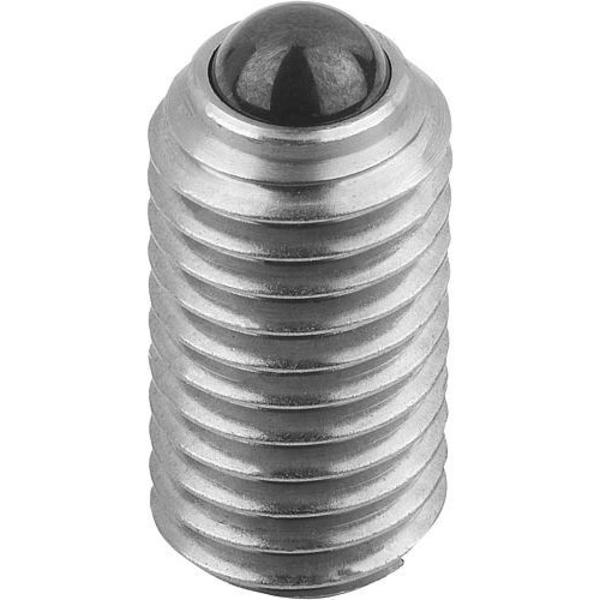 Spring Plunger, Slotted, Ceramic Ball, D=M06 L=14, Stainless Steel