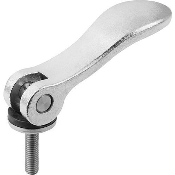 Cam Lever, Stainless Steel Electropolished, Size: 9, M03X10, A=36, 2, B=14, 4, Comp: Stainless Steel