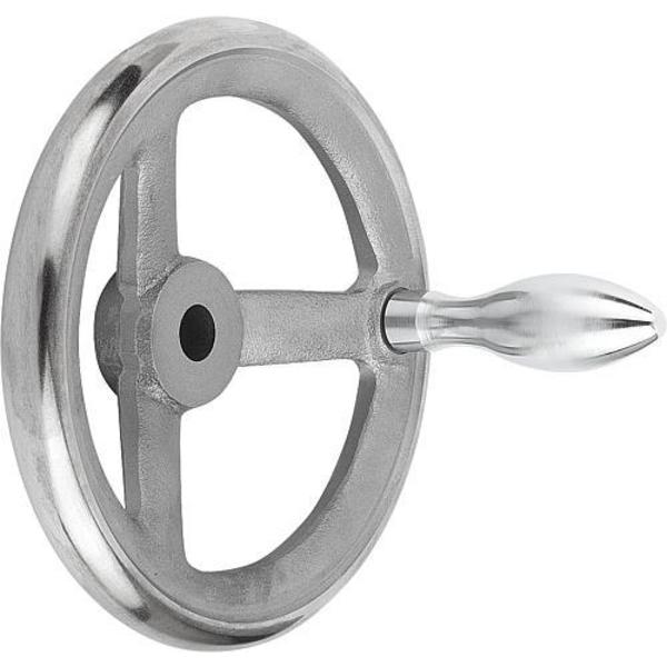 Handwheel, DIN 950, D1= 140 mm, Bore D2= 0.625