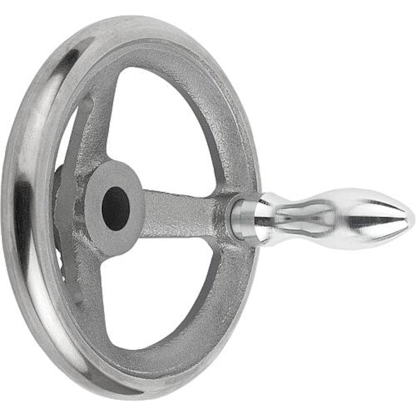 Handwheel, DIN 950, D1= 200 mm, Bore D2= 0.75