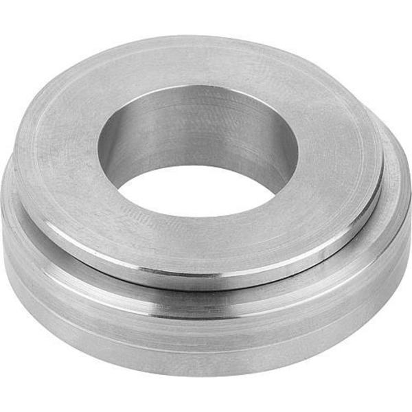 Spherical Washer, Fits Bolt Size 36 mm Stainless Steel, Bright Finish