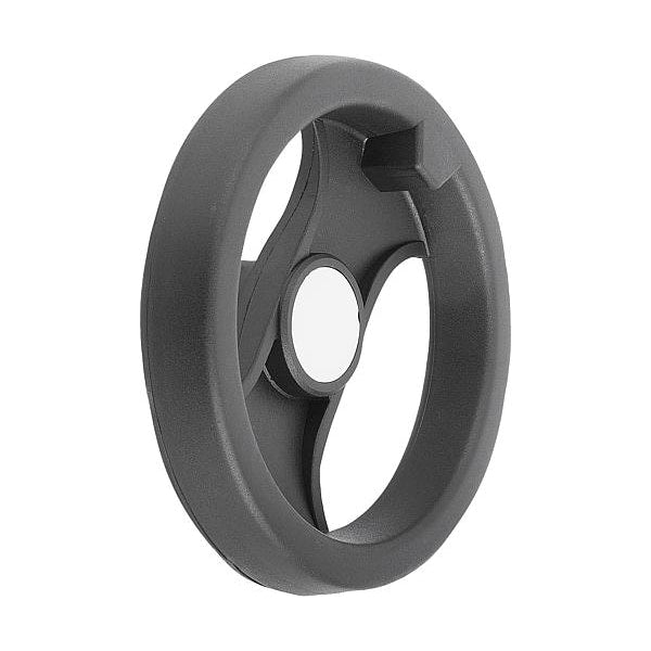 2-Spoke Handwheel, PA Plastic, Steel Bushing, Diameter D1= 99 mm, Bore D2= 0.625