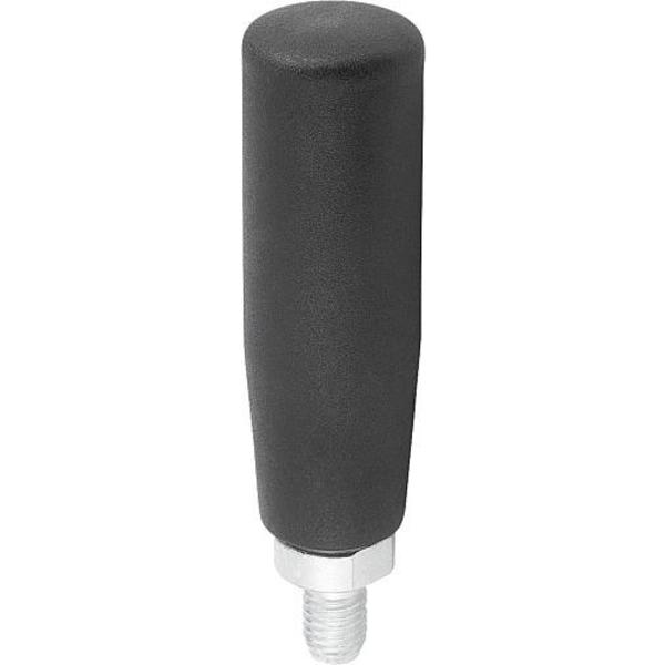 Cylinder Grip Revolving D=M10 Thermoplastic, Comp: Steel