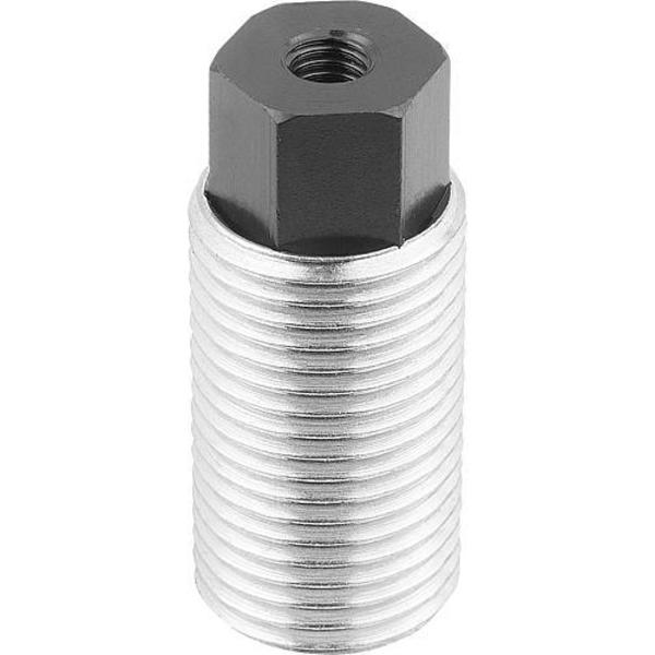 Push-Pull Plunger, With Rotation Lock, D=M12X1, 5 L=20, Form: I, Threaded end