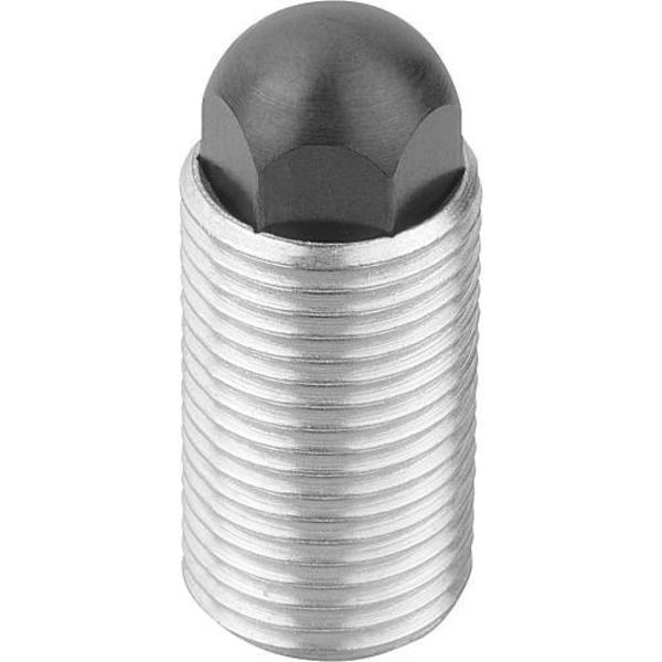 Push-Pull Plunger, With Rotation Lock, D=M20X1, 5 L=34, Form: H, Round End