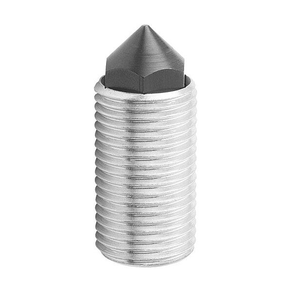 Push-Pull Plunger, With Rotation Lock, D=M12X1, 5 L=20, Form: K, Conical End