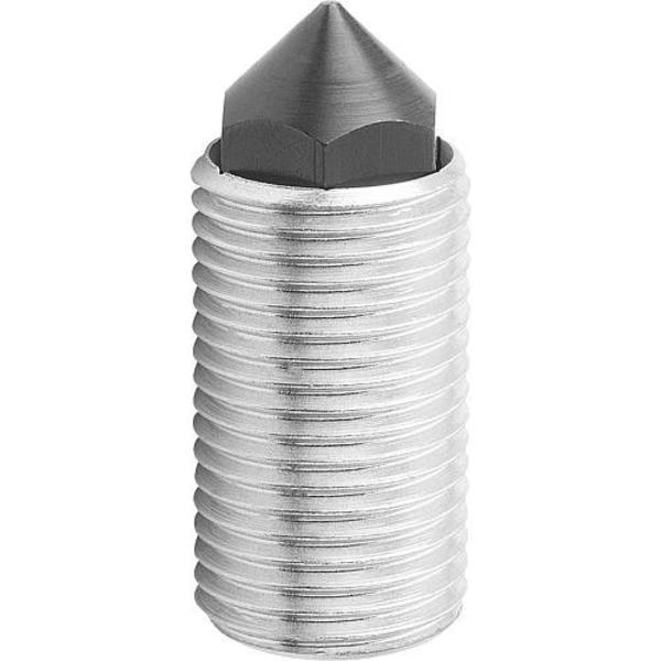Push-Pull Plunger, With Rotation Lock, D=M20X1, 5 L=34, Form: K, Conical End