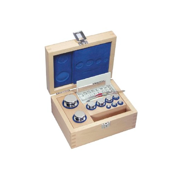 F1 1 mg - 2 kg Set of weights in wooden