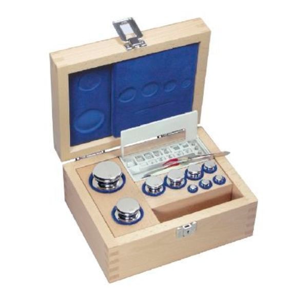 F1 1 g - 100 g Set of weights in wooden
