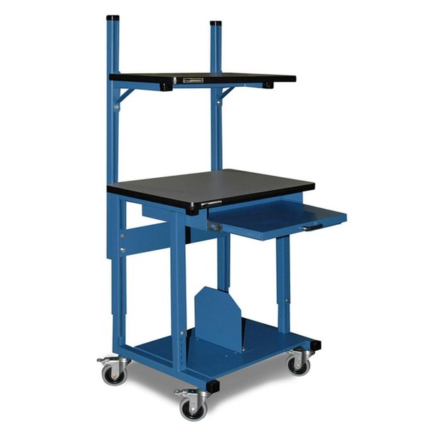 Mobile Computer Dest W/ Top Shelf