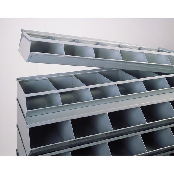 Steel Sectional Stacking Bin, 9 1/2 in D x 20 1/2 in H x 12 in W, 1 Shelves, Gray
