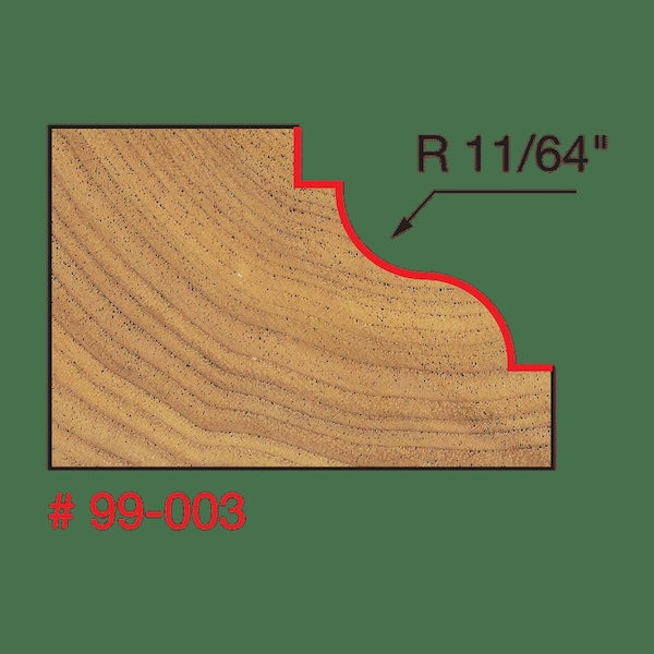 Double Fillet Ogee Bit (Quadra-Cut), 1-5
