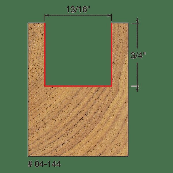 Double Flute Straight Bit, 13/16